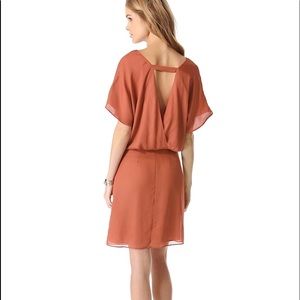 REBECCA MINKOFF JET DRESS SZ 6 BRICK NWT